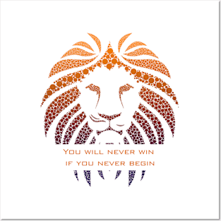 Lion design Posters and Art